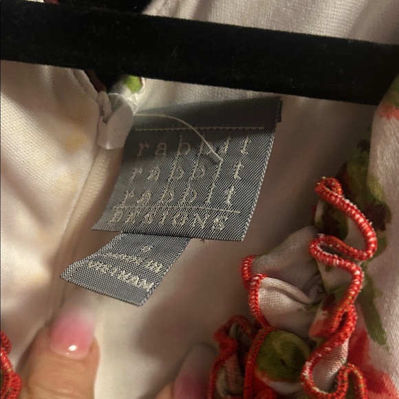 Rabbit Rabbit Rabbit Dress with Red and Green Details - Picture 4 of 4